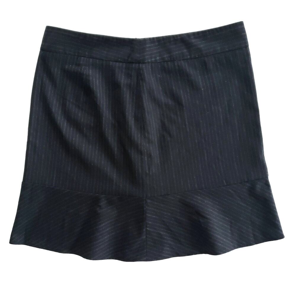 Banana Republic Wool Skirt Womens 10 Black Pinstripe Career Casual Academia Goth